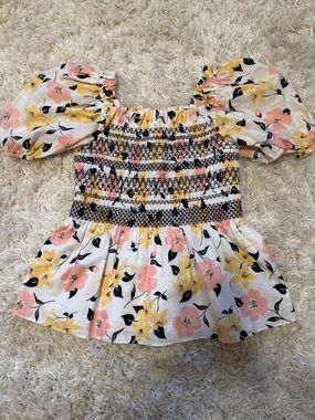 kate spade Lily bloom puff sleeve top